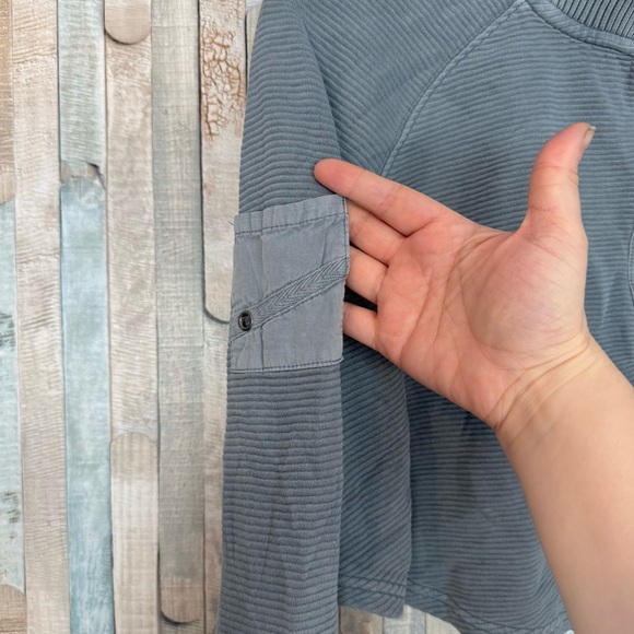 Free People S Movement Ribbed Knit So Fly Henley Pullover Crop Long Sleeve Top - Picture 7 of 9